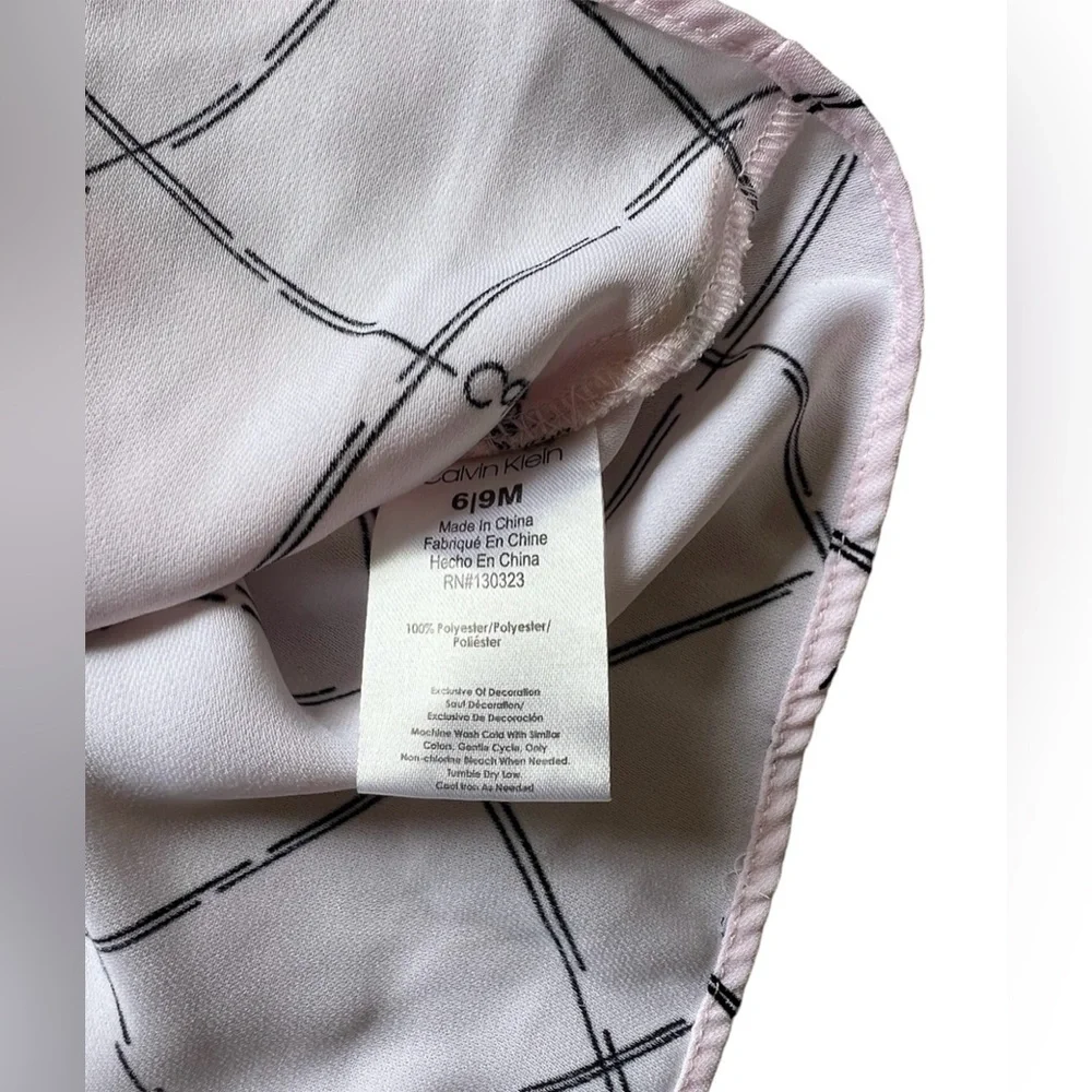 Calvin Klein Baby Pink Striped Halter Top | 6-9M